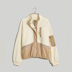 Madewell Resourced Sherpa snap front Jacket. Small NWT